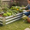 Yard Tuff Galvanized Steel Raised Garden Bed, Modern Outdoor Planter Box, Silver - 3 of 4