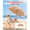 VEVOR Tiki Umbrella, 6 ft Thatched Patio Umbrella with Tilt, Hawaiian Style Beach Parasol with Durable PP Thatch and 8 Metal Ribs, Oringinal Color - 4 of 4