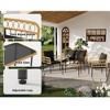 GustoWave 4 Piece Outdoor Patio Conversation Set With Coffee Table & Thick Cushions For Small Balcony Garden Yard - 4 of 4
