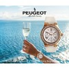 Peugeot Women's Rose Gold Wrist Watch with Crystal Bezel and Silicone Rubber Band - 4 of 4