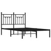 vidaXL Metal Bed Frame with Headboard, Classic Black Steel Construction, Under-Bed Storage Space - 4 of 4