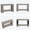 Wooden Console Table, 2-Tier Large Sofa Table with Storage, Wood Farmhouse Console Table for Living Room, Entryway, Hallway - 2 of 4