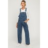 Pinkblush Blue Wash Rolled Cuff Maternity Denim Overalls - 2 of 4