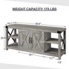 Farmhouse TV Stand for 65/60/55 Inchs,Farmhouse TV Stand with Barn Doors and Storage Cabinet - 4 of 4