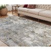 Ivory Blue And Yellow Abstract Area Rug - 2 of 4