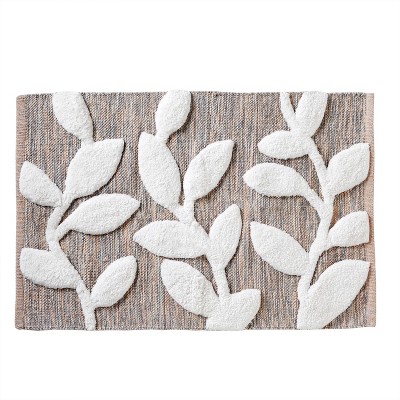 Greenhouse Leaves Bath Rug Gray - Skl Home : Target