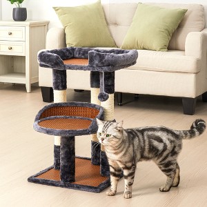 Heynemo Cat Tree, Multi-Level Cat Tower with Scratching Posts, Double Cat Bed, and Hanging Toys, Aesthetic Cat Furniture, Sisal Cat Scratcher - 1 of 4