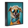 Stupell Industries Hipster Dog Portrait Framed Giclee Art, Black, 17" x 17" - 2 of 4
