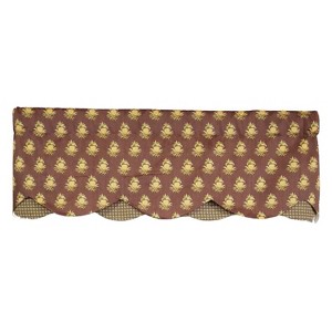 RLF Home 3" Rod Pocket High Quality Fabric Cherry Vine D-Regal Valance for Windows 50" x 17" Rose - 1 of 4