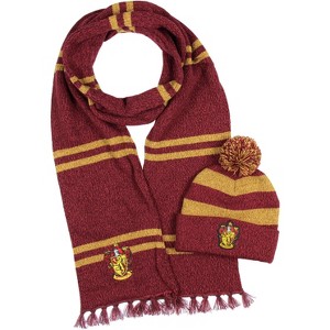Harry Potter Scarf And Beanie Set - Gryffindor, Slytherin, Ravenclaw, Hufflpuff Houses Avalible - 1 of 4