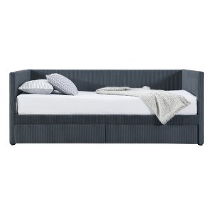 Corduroy Twin Daybed with Drawers & Wood Slats - Stylish & Practical - 1 of 4