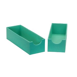 Household Essentials Set of 2 Narrow Drawer Trays Seafoam - 1 of 4