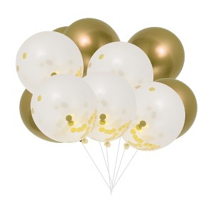Unique Bargains Latex Party Balloons 12-inch Round Helium Balloons Wedding Anniversary Birthday Party 10 Pcs - 1 of 4