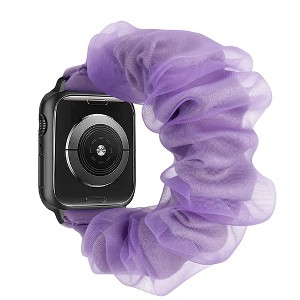 HTUTWOO Hair Tie Style Apple Watch Band, Stretchy Cute Replacement Strap 38/40/41/42/44/45/49mm for iwatch Series 9 8 7 6 5 4 3 2 1 SE Ultra - 1 of 4