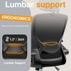 KERDOM Ergonomic Office Chair, Breathable Mesh Desk Chair with Headrest and Flip-up Arms for Office, Black - 3 of 4