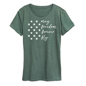 Women's - Instant Message - May Freedom Fly Forever Short Sleeve Graphic T-Shirt - 1 of 4