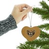 Oakland University Primary Logo Heart Love Wood Christmas Tree Holiday Ornament - 3 of 3