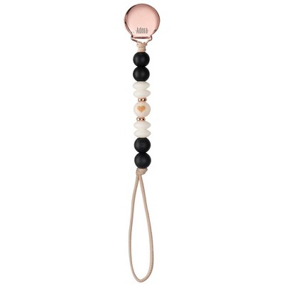 Pacifier Clips - Baby Pacifier Holder Silicone Binky Clip for Boys/Girls - The Ultimate Newborn Gift Set BPA Free - Black Heart