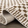 Hauteloom Leryn Brown Checkered Plush Rug - 4 of 4