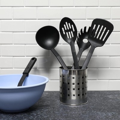 CHEF CRAFT 5pc Nylon Kitchen Cooking Tool Set - Slotted Turner, Slotted Spoon, Mixing Spoon, Ladle & Spaghetti Fork — фото 2