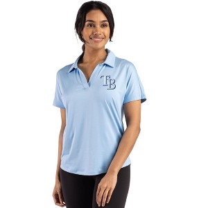 Tampa Bay Rays Cutter & Buck Coastline Epic Comfort Recycled Womens Dolman Polo - Atlas - 2X Large - 1 of 1