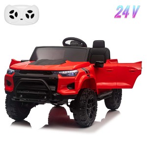 Jojoka 24V 2 Seater Ride On Truck for Kids with Remote Control, Lights, Music, Trunk, Handle, Battery Powered Electric Car Toy for Boys Girls - 1 of 4