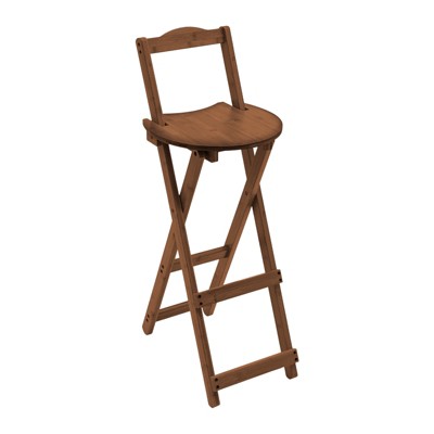 YIYIBYUS Folding Bamboo Bar Stool, Portable Bar Chairs, Brown
