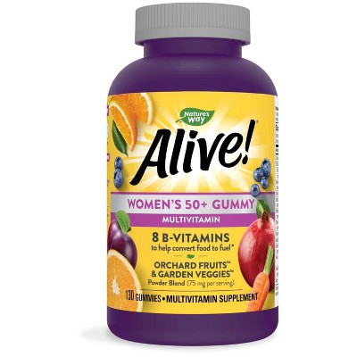 Nature's Way Alive! Women's 50+ Multivitamin Gummies - Fruit - 130ct