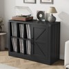 Garvee Record Player Stand Cabinet with Storage, Farmhouse Turntable Stand with Door & 6 Display Holder Shelves for Living Room, Bedroom - 2 of 4