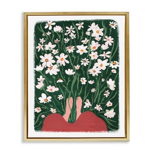 Stupell Industries Standing in Peaceful Flower Meadow Blooming Daisies Painting, 21" x 17" - 1 of 4
