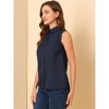 Allegra K Women's Single Breasted Casual Office Sleeveless Shirt - 4 of 4