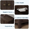 coucheta Farmhouse 35'' Shoe Cabinet with 3 Doors, 4-Tier Large Shoe Organizer Cabinet with Adjustable Shelf, for Entryway, Living Room, Hallway - 4 of 4