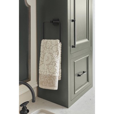 Matte Black 7-Inch Wall Mounted Towel Ring
