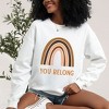 Simply Sage Market Women's Graphic Sweatshirt You Belong Rainbow - 2 of 4