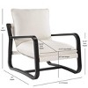 CAVINAS Polyester Accent Chair with High Backrest and Metal Frame,Modern Upholstered Living Room Chairs,Reading Chairs for Living Room - 3 of 4