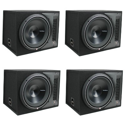 Rockford Fosgate P3-1X12 12-inch 1200 Watt 1 Ohm Single Loaded Subwoofer Sub Enclosure (4 Pack)