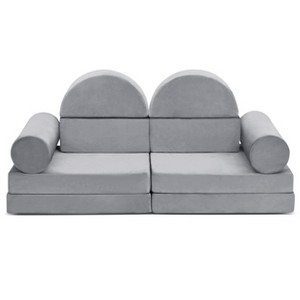 Yinvani Modular Kids Play Sofa,10-Pieces Convertible Modular Play Sofa, Muti-purpose Play Couch for Kids - 1 of 4