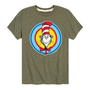Boys' - Dr. Seuss - Cat In the Hat Smile Short Sleeve Graphic T-Shirt - 1 of 4