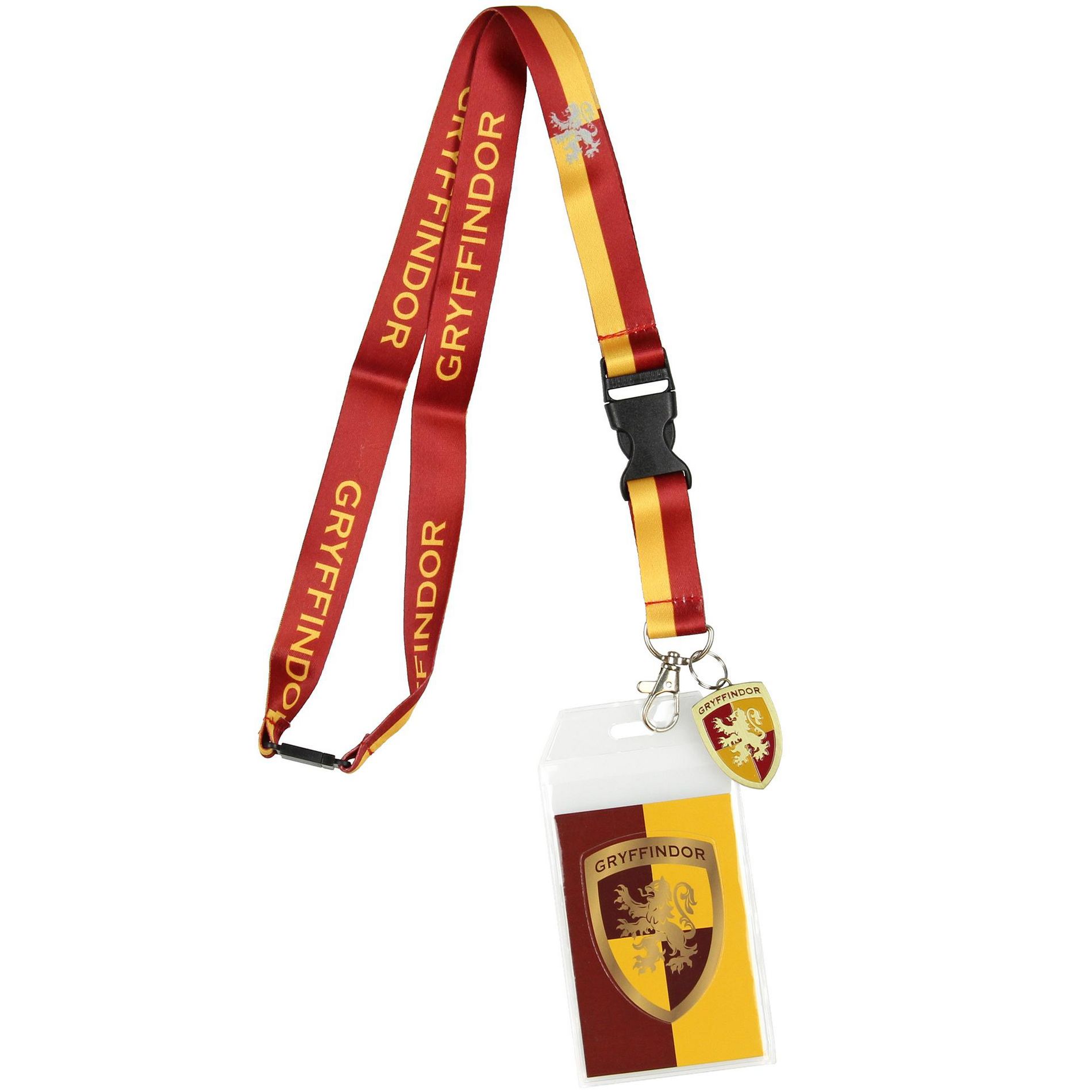 Harry Potter Gryffindor Lanyard With 3D Metal Charm ID Card Holder And Sticker