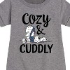 - Peanuts - Snoopy and Linus Cozy And Cuddly Graphic Short Sleeve Fleece Dress - 2 of 4