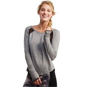 Aeropostale Womens Mesh Shoulder Embellished T-Shirt - 1 of 2