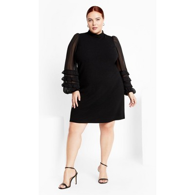 Women's Plus Size Indiana Dress - black | CITY CHIC