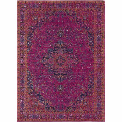 Hauteloom Milliken Magenta Area Rug