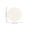 LunaLulinlk White CURVE Line Leaf design41" x - 41" Round Rug - 3 of 4