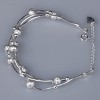 925 Sterling Silver Women's Bracelet - Triple Chain with Sparkling Beads, Gift for Bride Wife Mother Christmas Valentine's Day Mother's Day Birthday - 2 of 4