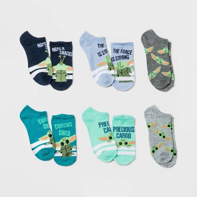 Women's Star Wars The Mandalorian The Child 6pk Low Cut Socks - Blue 4-10