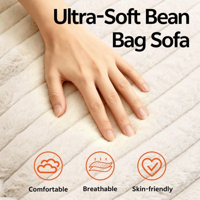 JIONJOY 39'' Oversized Adult Bean Bag Chair – Soft Removable Washable Cover, Cozy Sofa Beanbag for Living Room/Bedroom