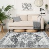 Runner Rug for Hallways Machine Washable Vintage Distressed Rug Non-Slip Low Pile No-Shedding Easy-Clean Bedside Accent Carpet Indoor - 4 of 4