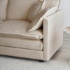 FURNIinspire Modern Loveseat Sofa Couch for Living Room, Upholstered Large Size Deep Seat 2-Seat Sofa with 4 Pillows, Beige, 30.31"*22.83"*6.69" - 3 of 4