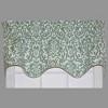 Ellis Curtain Duncan High Quality Room Darkening Solid Natural Color Lined Scallop Window Valance - 50 x15" Spa - 2 of 4